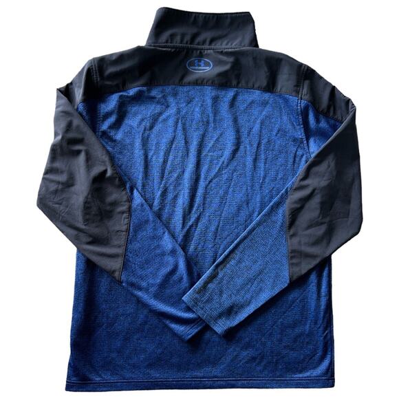 Under Armour Mens XLarge Loose Fit Cold Gear Dark Blue Black Pullover Jacket - Picture 3 of 11